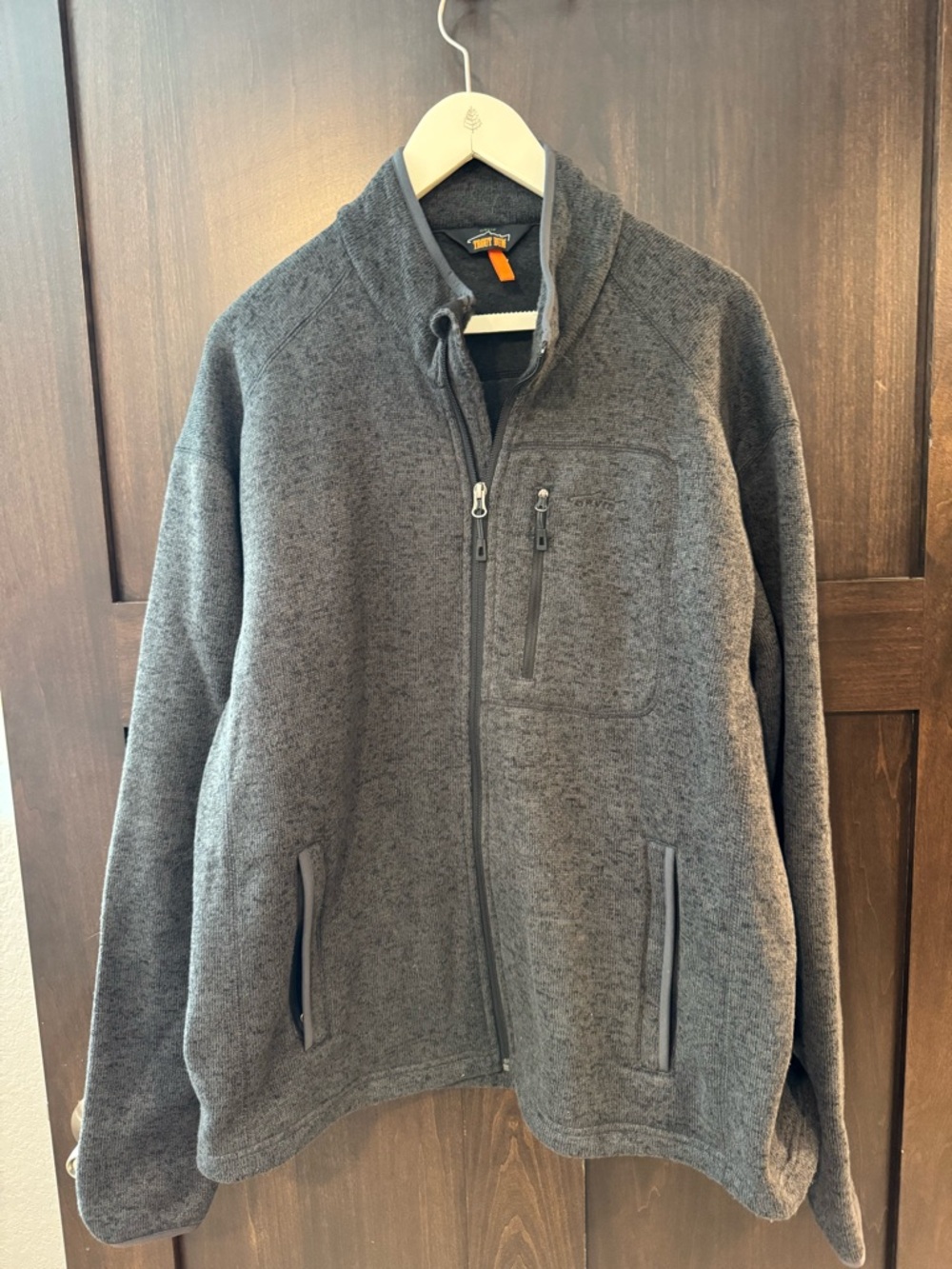 Orvis Men's Charcoal Gray Full-Zip Fleece Jacket